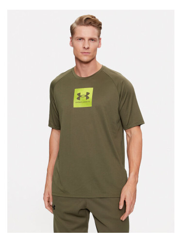 Under Armour Тишърт Ua Tech Prt Fill Ss 1380785 Каки Loose Fit