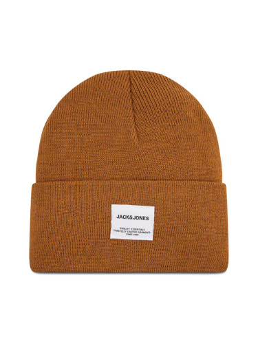 Jack&Jones Шапка Jaclong Knit Beanie 12150627 Кафяв