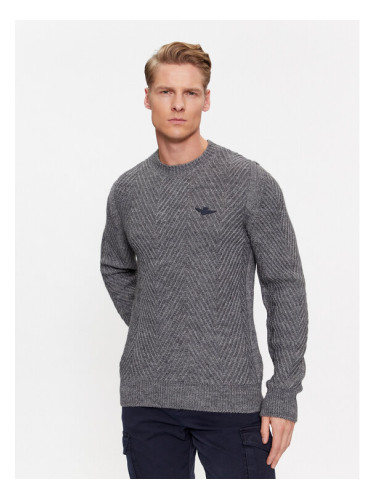 Aeronautica Militare Пуловер 232MA1457L509 Сив Regular Fit