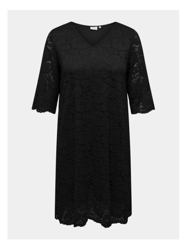 ONLY Carmakoma Коктейлна рокля Summer 15309315 Черен Regular Fit
