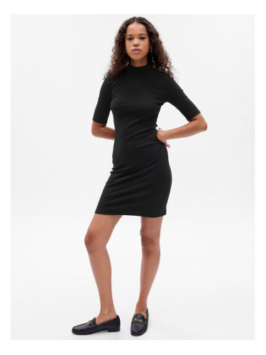 Gap Плетена рокля 792860-01 Черен Slim Fit