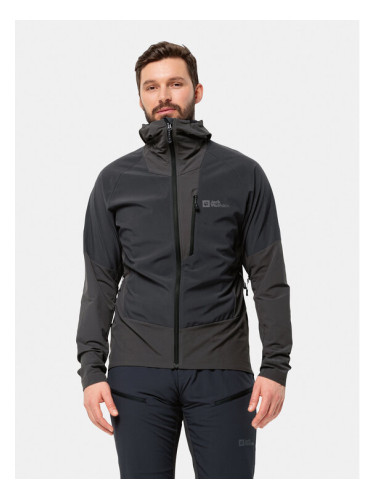 Jack Wolfskin Яке softshell Alpspitze 1307771 Черен Regular Fit