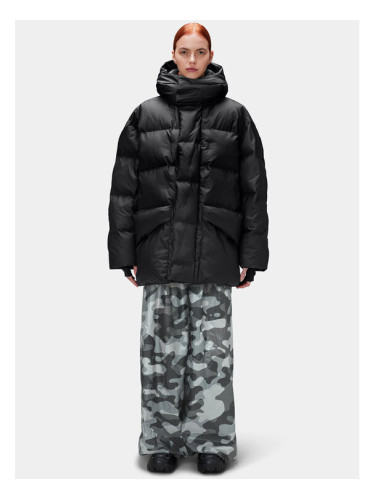 Rains Зимно яке 15050 Черен Regular Fit