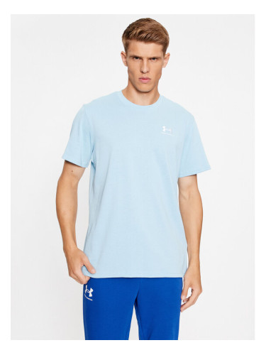 Under Armour Тишърт Ua M Logo Emb Heavyweight Ss 1373997 Светлосиньо Loose Fit