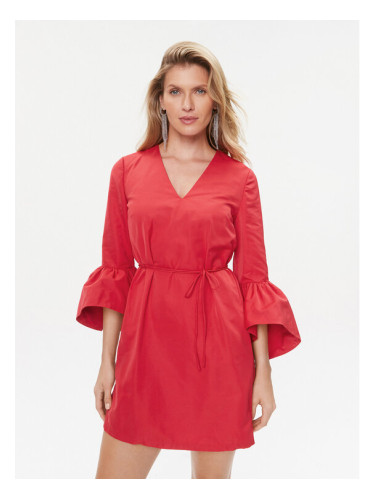 TWINSET Коктейлна рокля 232TT2490 Червен Regular Fit
