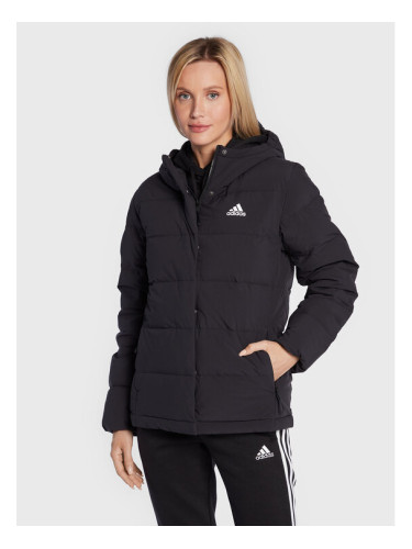 adidas Пухено яке Helionic HG8747 Черен Regular Fit