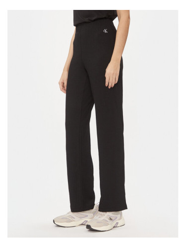 Calvin Klein Jeans Плетени панталони J20J222685 Черен Straight Fit
