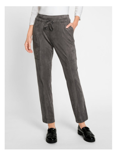 Olsen Текстилни панталони Lisa 14002007 Сив Regular Fit
