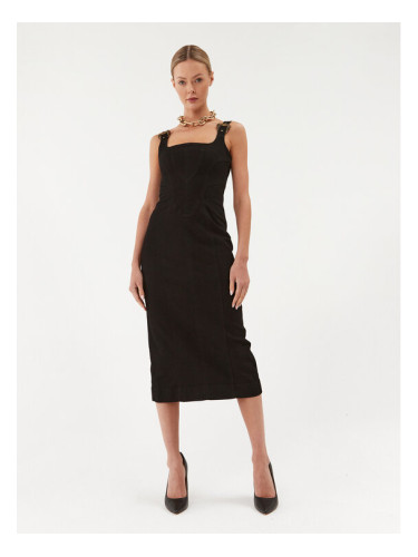 Versace Jeans Couture Дънкова рокля 75HAO950 Черен Slim Fit