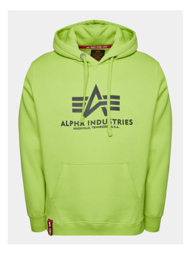 Alpha Industries Суитшърт Basic 178312 Зелен Regular Fit