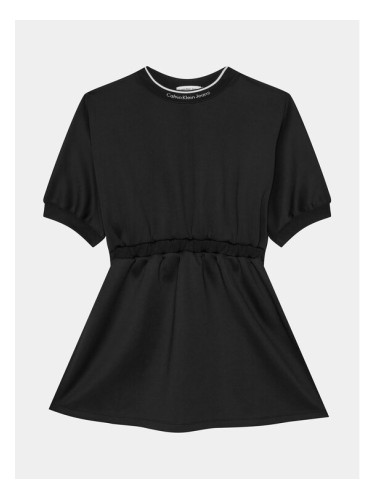 Calvin Klein Jeans Ежедневна рокля Shine Logo IG0IG02318 Черен Regular Fit