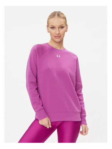 Under Armour Суитшърт Ua Rival Fleece Crew 1379508 Бял Loose Fit
