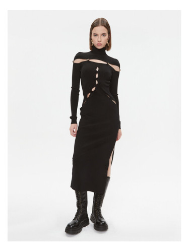 Versace Jeans Couture Плетена рокля 75HAOM50 Черен Slim Fit