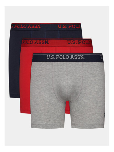 U.S. Polo Assn. Комплект 3 чифта боксерки 80454 Цветен
