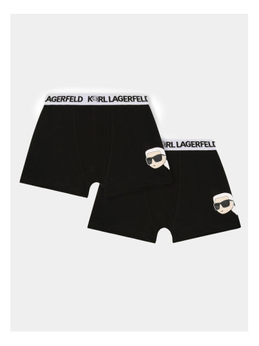 Karl Lagerfeld Kids Комплект 2 чифта боксерки Z20104 M Черен
