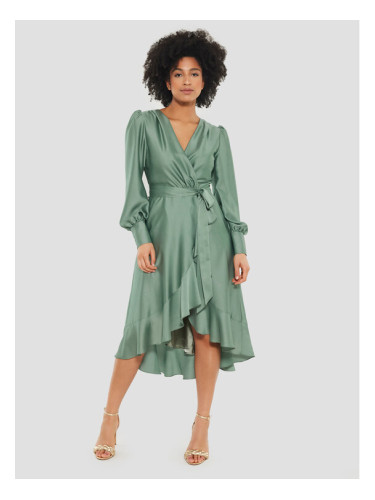 Swing Коктейлна рокля 5AE05800 Зелен Regular Fit