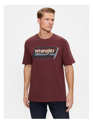 Wrangler Тишърт 112341242 Кафяв Relaxed Fit