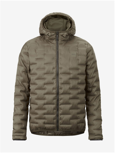 Khaki Men's Quilted Jacket with Hood Picture Mohe - Men's