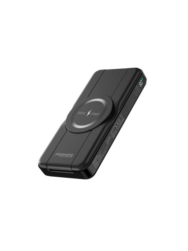 Външна батерия ProMate POWERPACK-FOLD MagSafe 5in1, 15W WC, 10000mAh - Черна