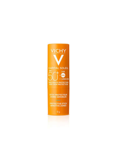 Vichy Capital Soleil Слънцезащитен стик за чувствителни зони за лице и тяло SPF50+ 9 g