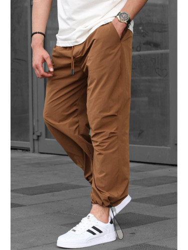 Madmext Brown Regular Fit Men's Parachute Trousers 6504