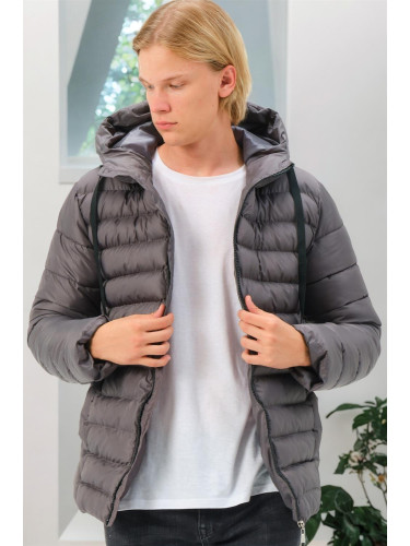 M8658 DEWBERRY MEN'S COAT-PLAIN ANTHRACITE