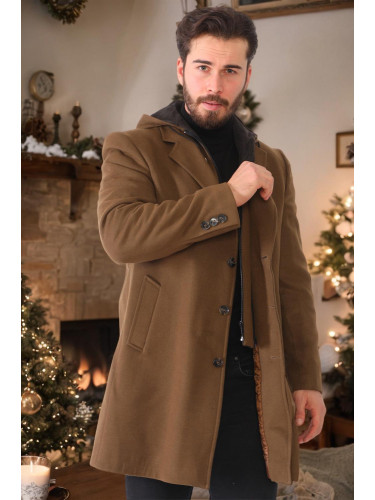 PLT8376 DEWBERRY MEN'S COAT-LIGHT CAMEL