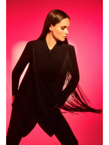 Marisse Oversized Shirt With Fringes