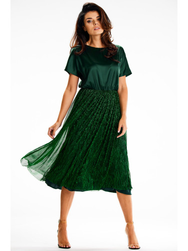 Awama Woman's Dress A627 Bottle Green