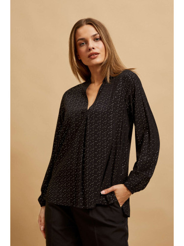 Marisse Black V-Neck Shirt