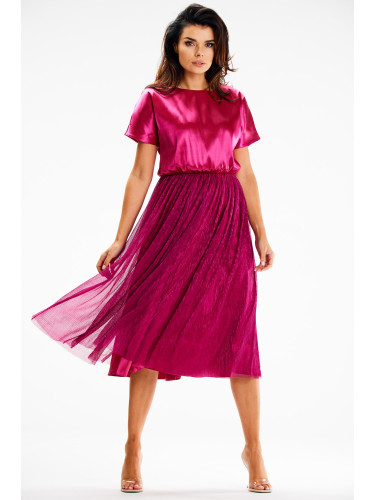 Awama Woman's Dress A627 Fuchsia