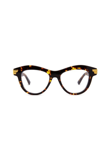 Bottega Veneta Bv1105O 002 50 - диоптрични очила, cat eye, дамски, кафяви