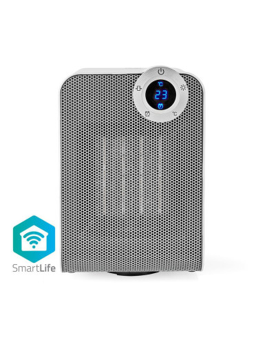 Wi-Fi Smart вентилаторна печка, 1800W, 230VAC, бяла, NEDIS WIFIFNH20CWT