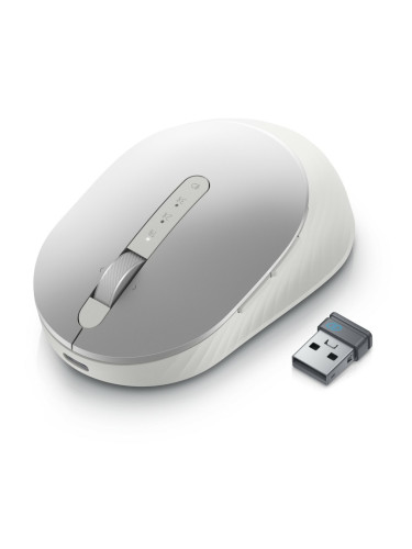 Мишка Dell Premier MS7421W, безжична, USB, Bluetooth, оптична (4000 dpi), 5 програмируеми бутона, сребриста