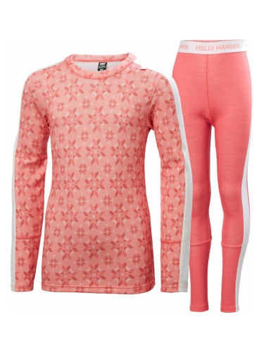 Helly Hansen Juniors Graphic Lifa Merino Set Sunset Pink 128/8 Tермобельо