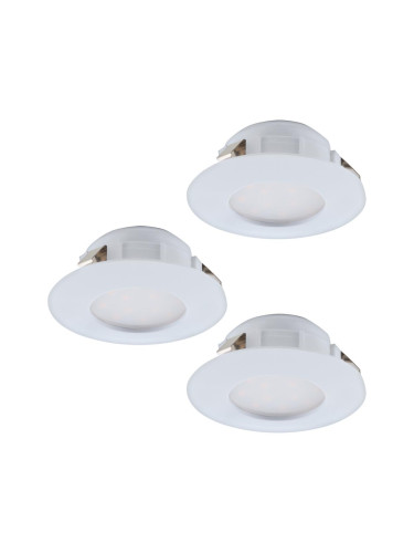 Eglo 95821- К-кт 3x LED Лампа за вграждане в баня PINEDA 1xLED/6W/230V IP44