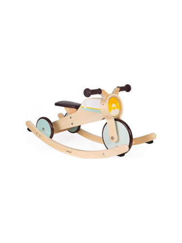 Janod - Детски дървено колело за бутане 2в1