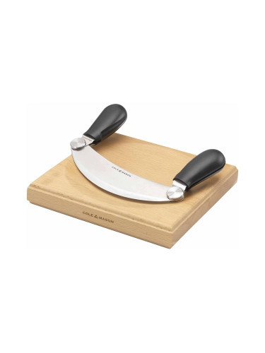 Cole&Mason - Кухненска дъска за рязане с извит нож 21,5x51,5 cm бук