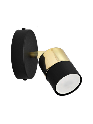 LED Стенен спот TUBSSON 1xGU10/6,5W/230V черен/златист
