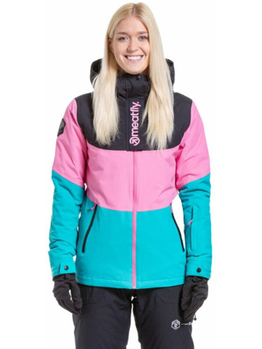 Meatfly Kirsten Womens SNB and Ski Jacket Hot Pink/Turquoise M Ски яке