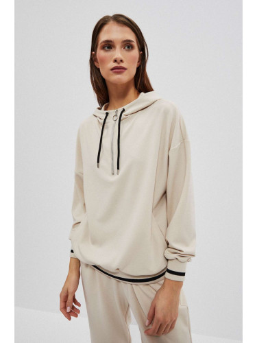 WOMEN'S SWEATSHIRT L-BL-4014 LBEIGE