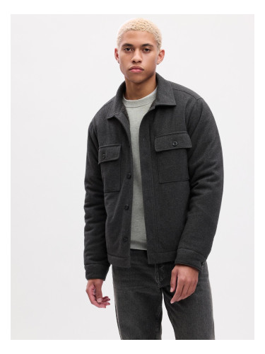 Grey men's jacket with faux fur GAP Utility
