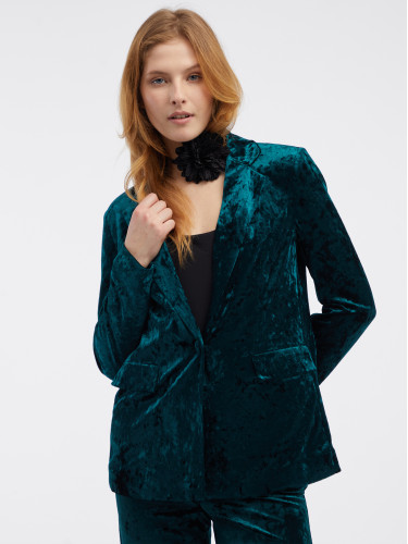 Orsay Green Women's Velvet Blazer - Women's