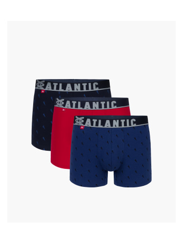 Boxer shorts Atlantic 3MH-174 A'3 S-2XL navy blue-red-blue 033