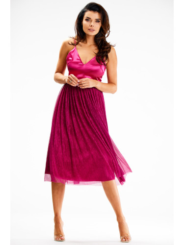 Awama Woman's Dress A624 Fuchsia