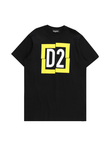 DSQUARED2 Тениска  жълто / черно / бяло