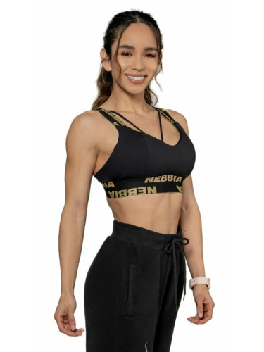 Nebbia Padded Sports Bra INTENSE Iconic Black/Gold M Фитнес бельо