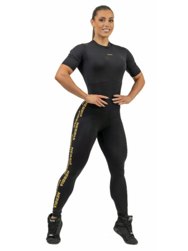 Nebbia Workout Jumpsuit INTENSE Focus Black/Gold M Фитнес панталон