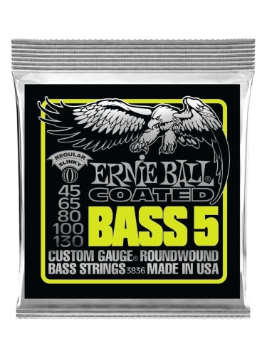 Ernie Ball 3836 Coated 45-130 Струни за 5-струнна бас китара