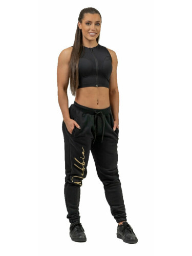 Nebbia High-Waist Joggers INTENSE Signature Black/Gold S Фитнес панталон